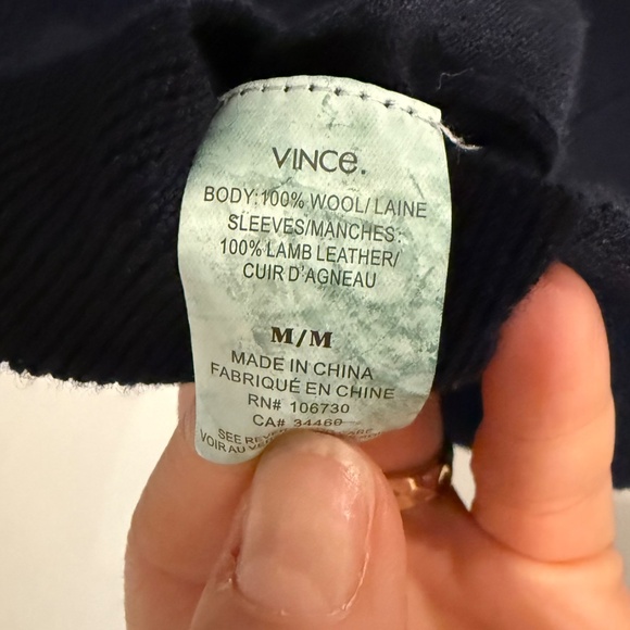 Vince wool & lambskin t-shirt - Picture 4 of 4